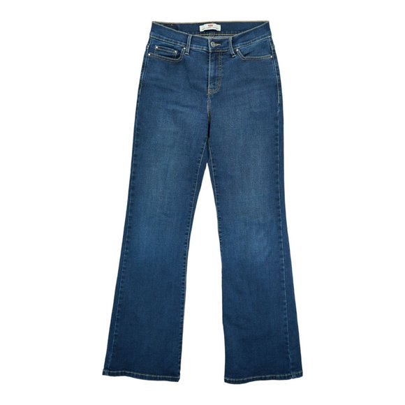 Levi's 512 Perfectly Slimming Bootcut Jeans Womens Size 8 Blue Mid Rise Country* - Picture 1 of 7